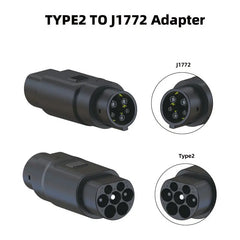 Type 2 naar J1772 EV-laderadapter 16A / 32A oplaadconnector voor elektrische voertuigen