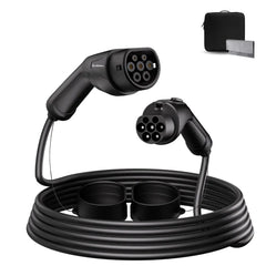 Coolladen Type2 EV Oplaadverlengkabel voor 3,5 kW 7 kW 11 kW 22 kW 7m kabel met handtas