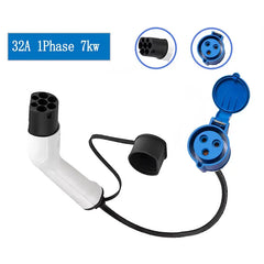 CEE 32A naar Type 2 stekker, CEE 32A naar Type 2 (oplaadzijde) adapter voor laadstation voor elektrische voertuigen