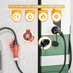 Type 2 stekker naar CEE16A stopcontact, adapter voor 11KW EV-lader om stroom uit het laadstation te halen