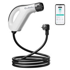 Draagbare EV-lader Type 2, 3.5kW 16A laadkabel, CEE-stekker, slimme appbediening, instelbare stroom, waterdicht, 5m/10m kabel – compatibel met alle EV Model Y / 3 / S/X, ID.4, ID.5, i4