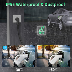 Draagbare EV-lader Type 2, 3,5 kW 16A oplaadkabel, CEE-stekker, slimme APP-besturing, instelbare stroom, waterdicht, 3m/5m/10m kabel – Compatibel met alle EV-modellen Y / 3 / S/X, ID.4, ID.5, i4