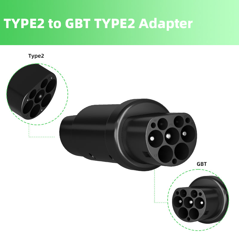 Type 2 naar GBT EV Charger Adapter 16A / 32A oplaadconnector voor elektrische voertuigen