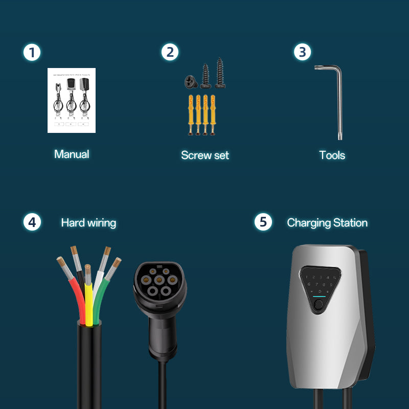 Coolladen Wallbox met laadbeheer | Voor particulier en zakelijk gebruik | 5M oplaadkabel | Energy Control laadstation