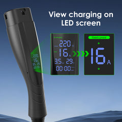 Coolladen 3.6kW Draagbare EV-lader | 16A Schuko naar Type 2 | Geïntegreerd ontwerp uit één stuk